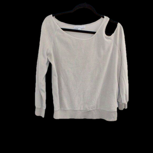 Young Fabulous & Broke Women's Size Small Jacee Velour Cold Shoulder Sweater